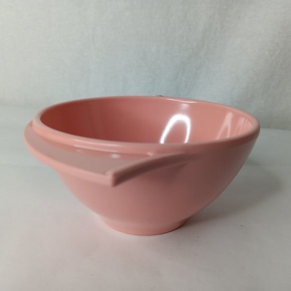 Vintage Boonton Ware Melamine Sugar Bowl Creamer Saucer Set Pink USA Made - Picture 8 of 16